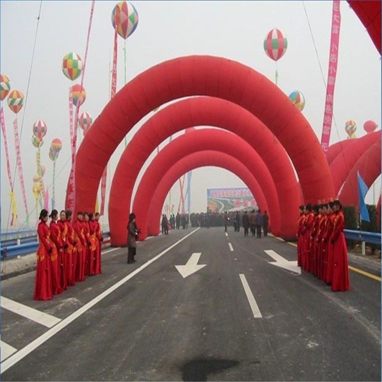 红桥开业纯红拱门